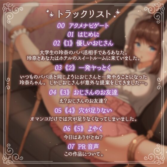 【パパ活】優しいおじさんと時給3万円デート【NNおけ】〜アクメナビゲート搭載シンクロオーガズム〜<オナサポAudiobook> [072SADISM] | DLsite 同人 - R18
