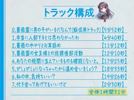 【ハイレゾ×KU100】薔薇園の女王様 ～園芸部のえっちな先輩には少しだけ棘がある～ [Nanamori Studio] | DLsite 同人 - R18