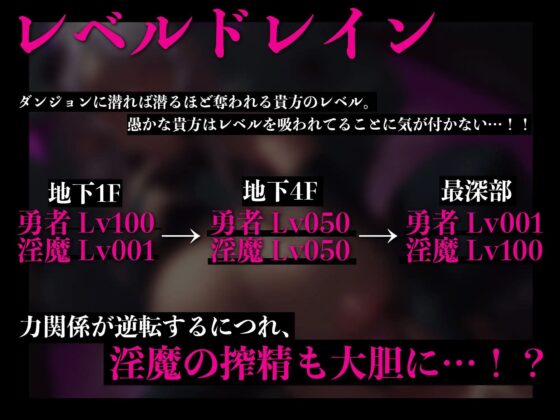 嘘つき淫魔のレベルドレイン〜サキュバスのダンジョンに迷い込んだ勇者の貴方は淫魔の口車に乗せられ精とレベルを根こそぎ奪われる〜(ドリームファクトリー) - FANZA同人