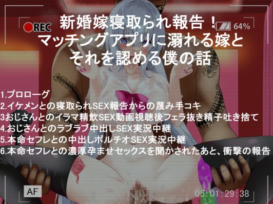 新婚寝取られ報告!マッチングアプリに溺れる嫁とそれを認める僕の話 [えちえち温泉 寝取られの湯] | DLsite 同人 - R18