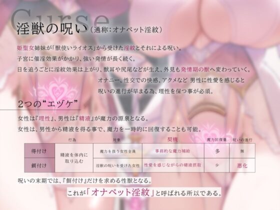 【ハメ比べ】聖従巫女の分からせ淫往記 〜王宮姉妹と性獣淫紋〜(ろんりーわん) - FANZA同人