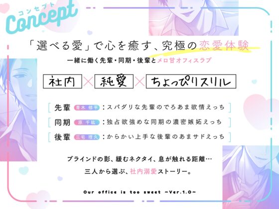 【不器用な同期×オフィスラブ】「俺だけじゃ物足りない?」独占欲強めな同期の濃密であまい純情嫉妬えっち〈うちの会社は甘すぎる～Ver.1.0～/原千紘編〉 [mimimoto] | DLsite がるまに