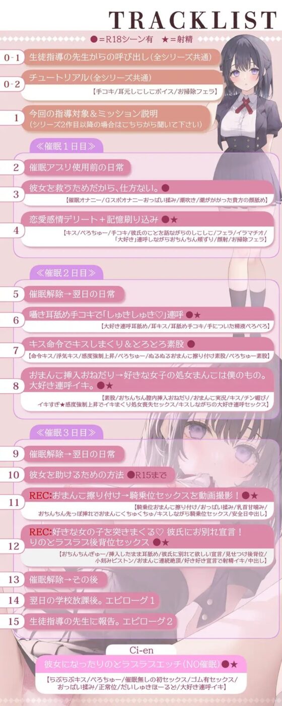 【新シリーズ記念特価】催眠パラドックスー僕が好きになった女子ー【参考台本同梱/KU100】 [SweetNightmare] | DLsite 同人 - R18
