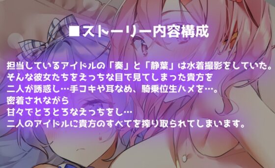 【ハイレゾ×KU100】アイドル達の性活に密着!～両耳密着プロデューサーさんにあまあまな囁きを～【収録時間3時間半】 [テグラユウキ] | DLsite 同人 - R18