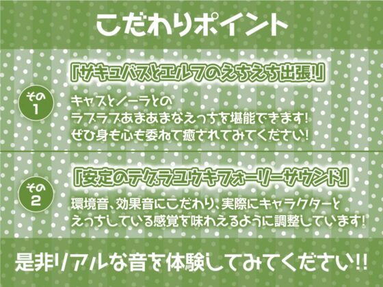 安眠担当&amp;いたずら担当!えちえち出張サキュバス&amp;エルフ!【フォーリーサウンド】 [テグラユウキ] | DLsite 同人 - R18