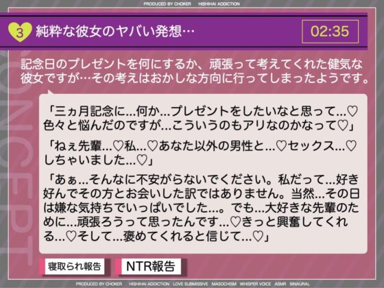 記念日のプレゼントは寝取られ報告〜小悪魔彼女のサプライズNTR〜 [被支配中毒] | DLsite 同人 - R18