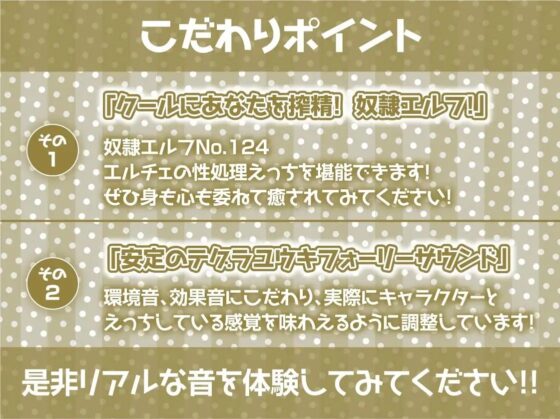 性処理担当奴隷エルフNo.124～無感情で抜いてくれる使い捨てエルフお〇んこ～【フォーリーサウンド】 [テグラユウキ] | DLsite 同人 - R18