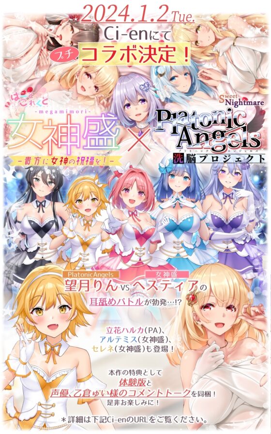 ★5周年記念★【◆10時間超↑↑■期間限定特典メガ盛り!】女神盛～貴方に女神の祝福を!～≪KU100/ルート分岐≫【5作品分の大ボリューム!/進化版オムニバス】 [はーとこれくと] | DLsite 同人 - R18