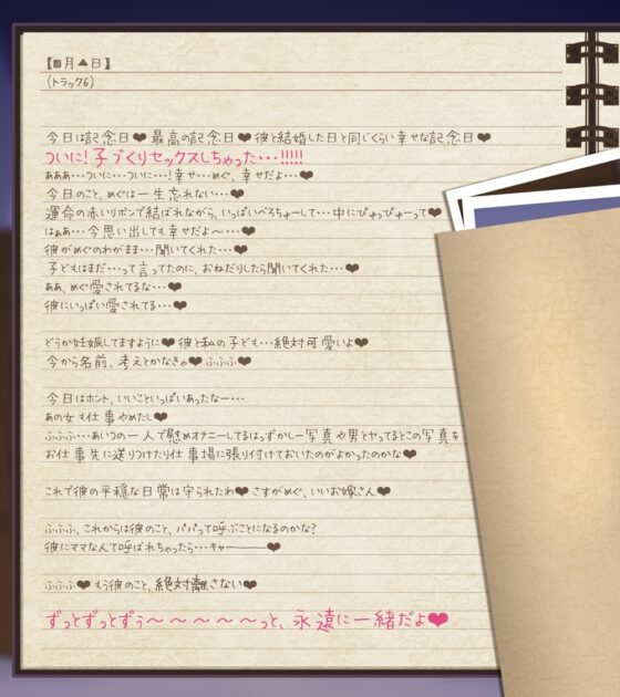 【超リアル音源/KU100】ストーカー女の愛妻日記。～僕への愛と執着がすごいイカレ女と強制ラブラブ子作りセックス～ [+Dream] | DLsite 同人 - R18