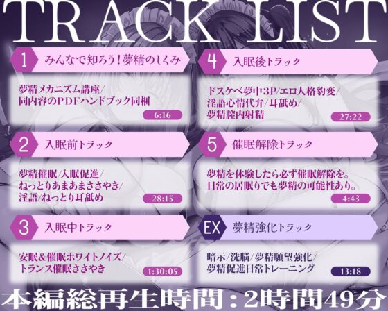 【夢精のしくみPDF同梱】実践！夢精催●〜夢の中で必ず気持ちいい射精が出来る〜［安眠×夢精快感］