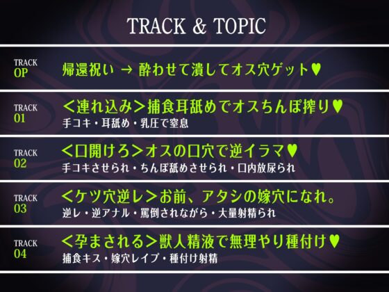 【ふたなり × デカい獣人】女戦士「お前冒険者やめて嫁穴になれ」酔わせて潰してデカマラで嫁入り無理矢理逆レ〇プ♡【モン娘 × 逆イラマ × 逆レ】 [もちちコンロ] | DLsite 同人 - R18
