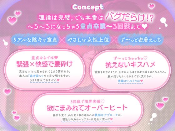 【膝ガクガク腰抜けえっち】「ほんとに出ちゃうから…っ♡♡」童貞卒業から毎回キスハメされてバグり散らかす、限界突破の3回戦♡ [side404] | DLsite がるまに