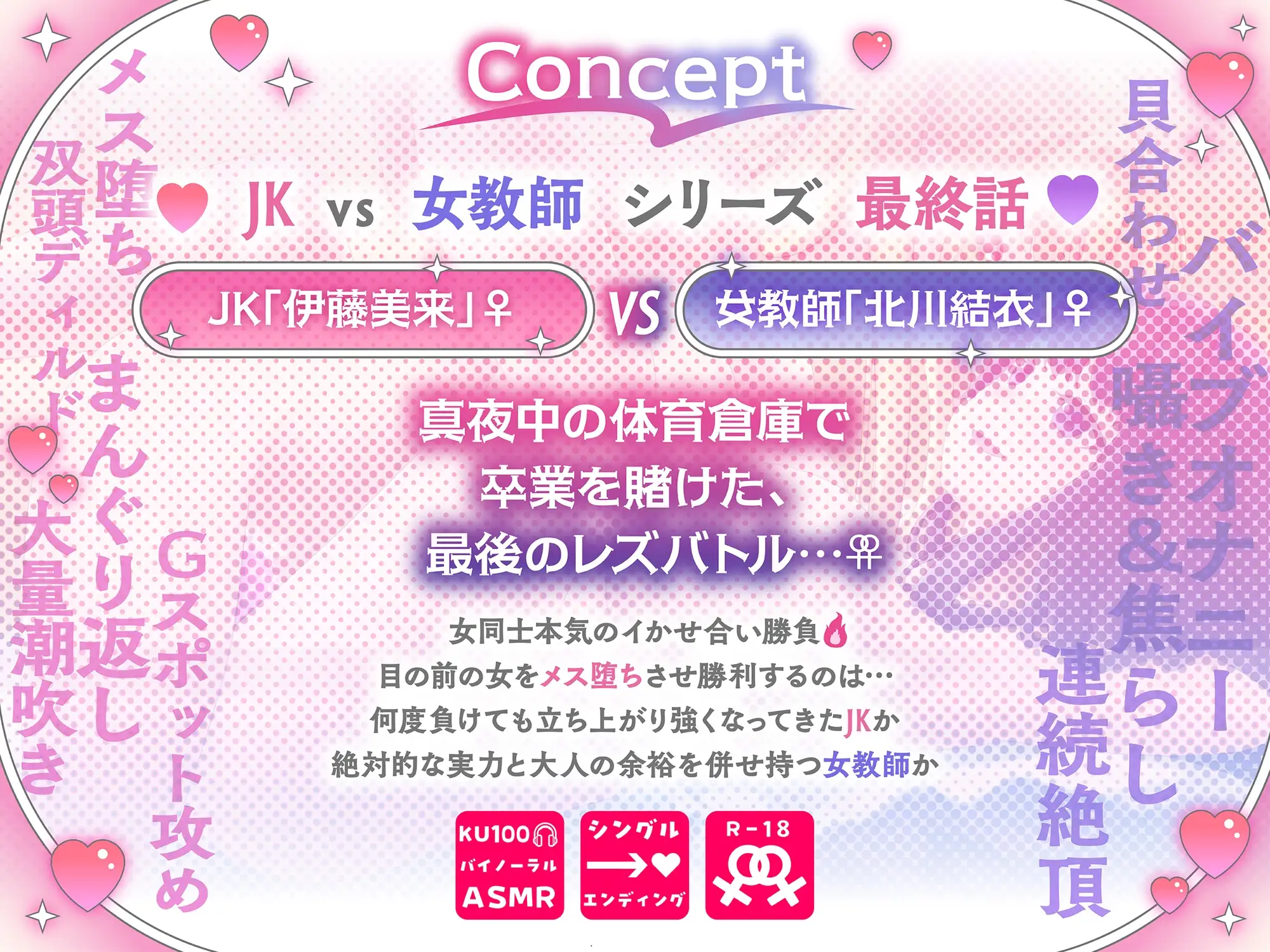 【KU100】体育倉庫で秘密のレズバトル！校内実力トップJK vs 保健体育女教師 -Final- [ゆりしすたーず] | DLsite 同人 - R18