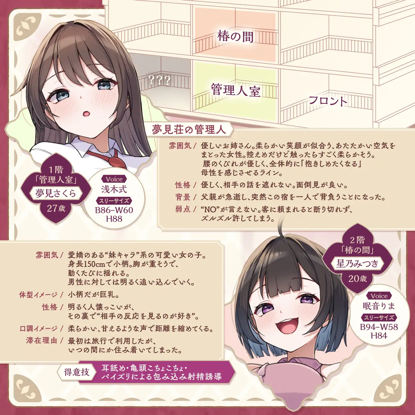 【鍵クエスト】音声で手コキ「夢見荘と3本の鍵」〜三人の宿泊者から鍵を回収せよ〜【射精したら負け！射精我慢オナサポゲーム】 [072LABO] | DLsite 同人 - R18