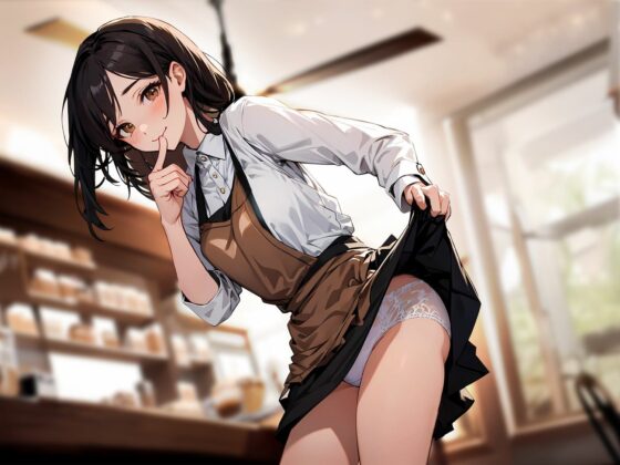 清楚系カフェ店員は憧れの僕にだけ閉店後の裏メニュー誘惑♪制服姿でスキスキ生お◯んこ濃厚サービス