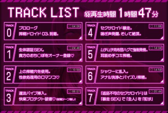 【逆レ○プ】『淫乱ウイルスインストール』暴走セクサロイド〜『非』正規品のバイブを挿入しウイルスに感染したセクサロイドは快楽の為に主人の貴方を○す〜 [怪淫堂] | DLsite 同人 - R18