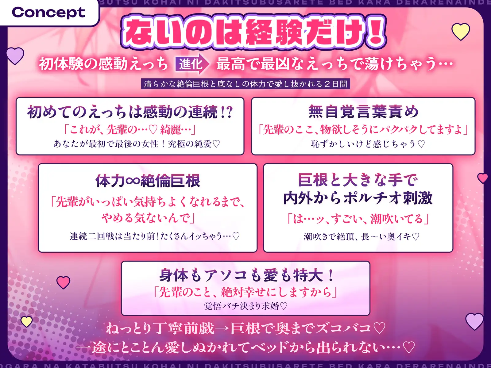 発売記念20%OFFセール中⏰️【暴走♡溺愛急行】「覚悟してください、先輩。」大柄な堅物後輩(※絶倫巨根)に抱き潰されてベッドから出られないんですが… [Love Fatal] | DLsite がるまに