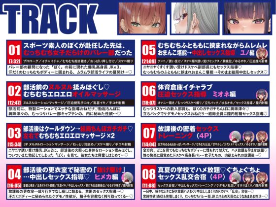 【Live2D動画付き】むっちむち♡ドスケベ孕ませバレー部～爆乳高身長女子たちに毎日イジられ煽られ搾られる中出しセックス部活ライフ～【誘い受け・ヌルヌル・肉圧】 [火星エリンギ] | DLsite 同人 - R18