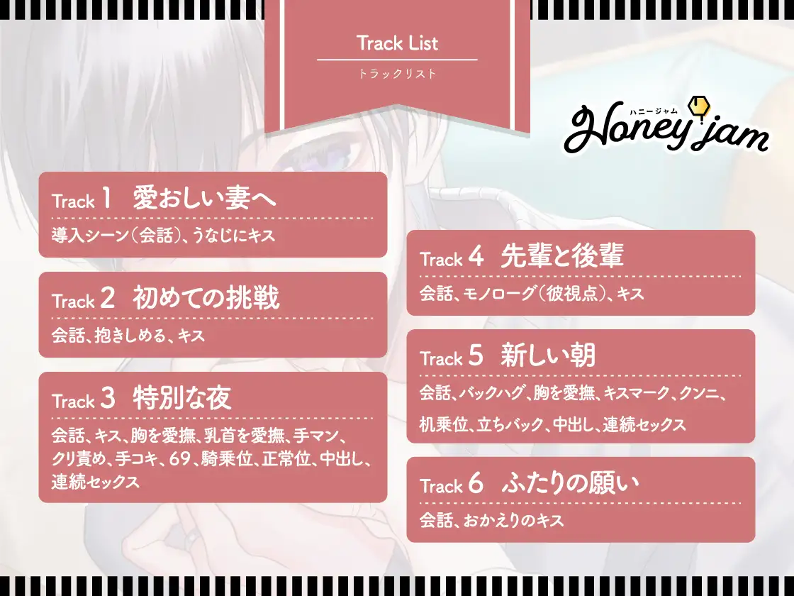 【CV.彩和矢】Honey jam(ハニジャム)結婚記念日&溺愛される夜 [ラミナプラネット] | DLsite がるまに