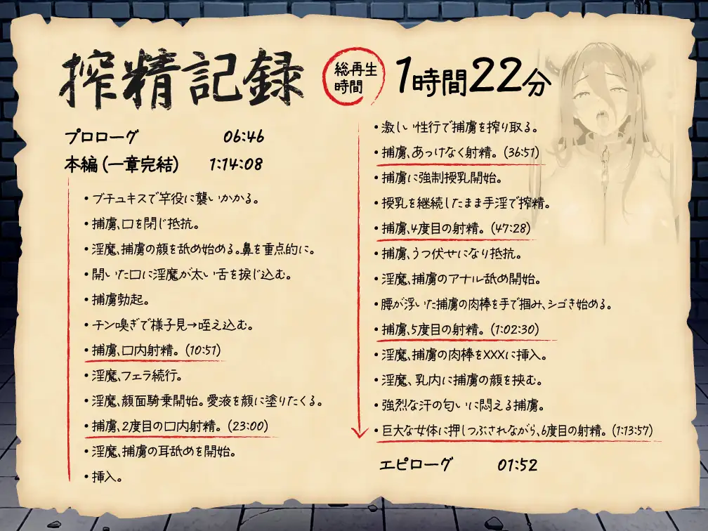 【逆レ○プ】空腹淫魔の檻〜極限状態までお腹を空かせた淫魔が囚われた牢に放り込まれた貴方は、朝陽が昇るまで一晩中襲われ、精液一滴残さず『搾られる』♡〜 [ドリームファクトリー] | DLsite 同人 - R18