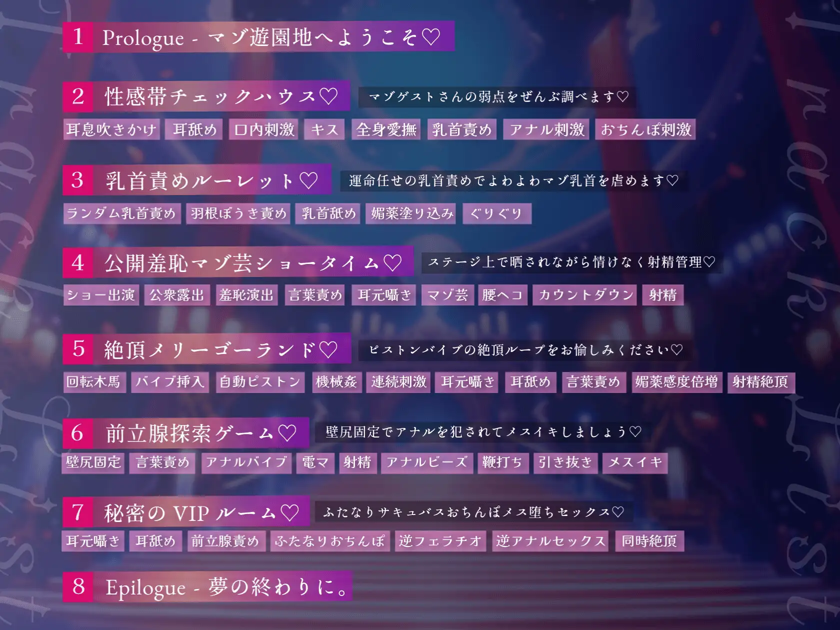 【乳首責め×アナル×射精管理】マゾ遊園地へようこそ♡〜サキュバスが案内するマゾ専用メス堕ち体験型テーマパーク〜 [NB企画] | DLsite 同人 - R18