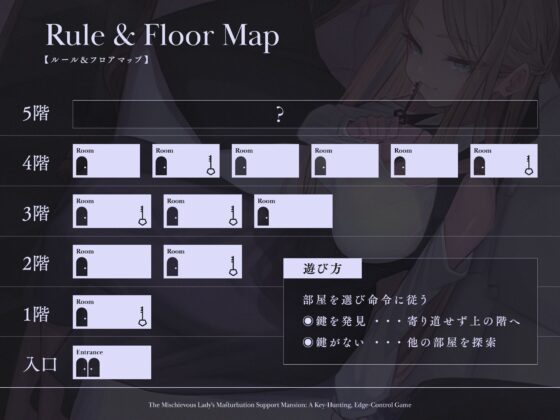 意地悪なお嬢様のオナサポ屋敷 〜鍵探索射精我慢ゲーム〜