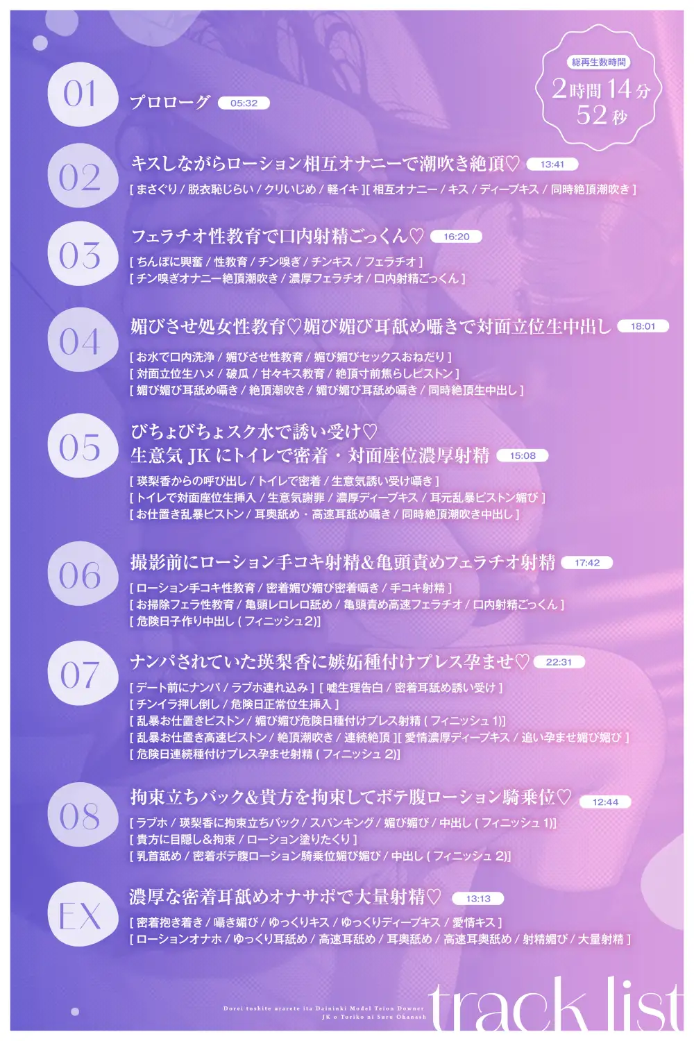 【媚び媚び性教育3】奴○として売られていた大人気モデル・低音ダウナーJKを虜にするお話【耳舐め誘い受け媚び】 [あくあぽけっと] | DLsite 同人 - R18