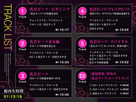 【おてがる乳首開発】『超』乳首ビーツ！#リズムに合わせて”トントン”撫でるだけでガクガク膝が震えて精子を漏らす新感覚の乳首開発。 [シロイルカ] | DLsite 同人 - R18