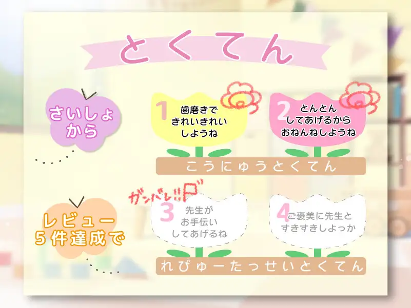 【全肯定よしよし】甘やかし赤ちゃんせっくす♡先生とすきすきしよっか♡「たくさんイクイクしよーね?」～頭もお耳も、乳首もおま〇こもぜーんぶよしよししてあげる～ [うじ抹茶] | DLsite がるまに